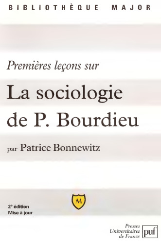 Premieres lecons sur la sociologie de Pierre Bourdieu