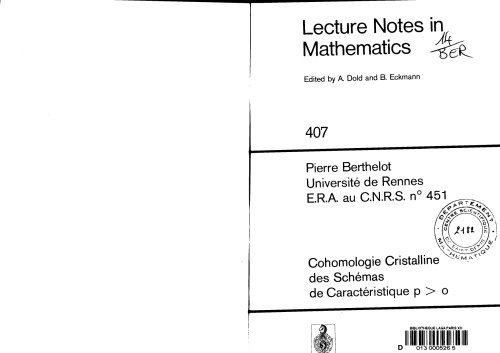 Cohomologie cristalline des schemas de caracteristique p O