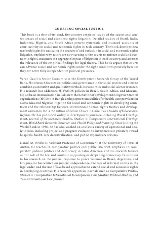 Courting Social Justice: Judicial Enforcement of Social and Economic Rights in the Developing World