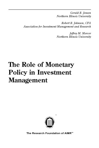 The Role of Monetary Policy in Investment Management