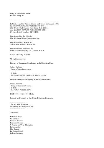 Song of the Silent Snow