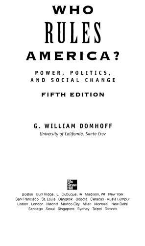 Who Rules America? Power, Politics and Social Change (Fifth Edition)
