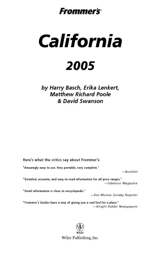 Frommer's California 2005 (Frommer's Complete)