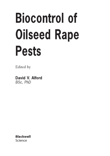 Biocontrol of Oilseed Rape Pests