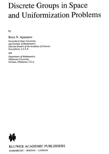 Discrete Groups in Space and Uniformization Problems