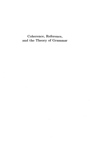 Coherence, Reference, and the Theory of Grammar