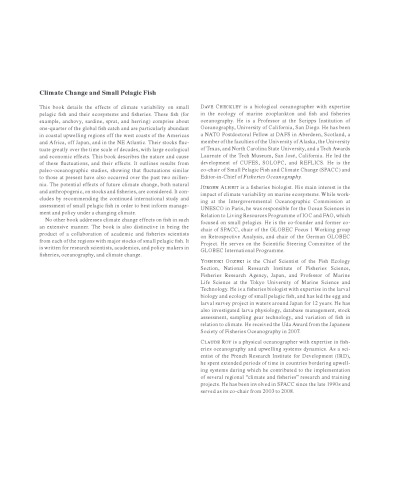 Climate Change and Small Pelagic Fish