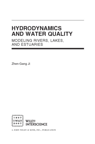 Hydrodynamics and Water Quality: Modeling Rivers, Lakes, and Estuaries