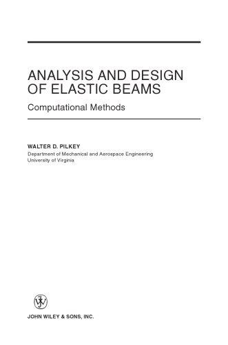 Analysis and Design of Elastic Beams: Computational Methods
