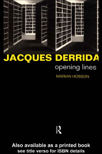 Jacques Derrida: Opening Lines