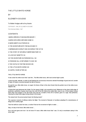 The Little White Horse