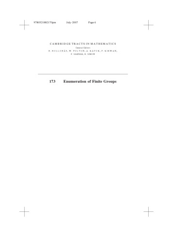 Enumeration of finite groups