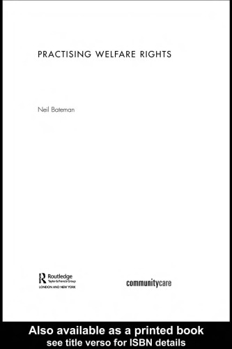 Practising Welfare Rights (Social Work Skills Series.)