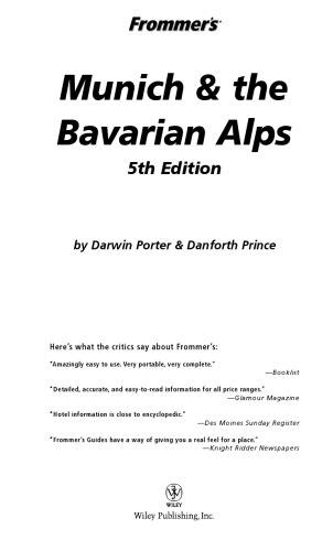 Frommer's Munich & the Bavarian Alps (Frommer's Complete)