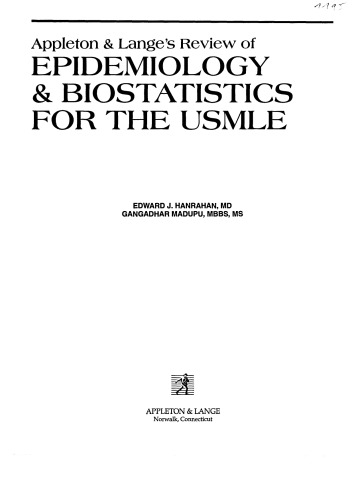 Appleton and Lange's Review of Epidemiology and Biostatistics for the USMLE