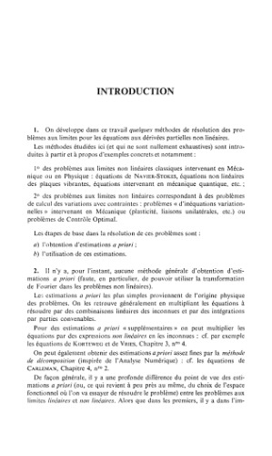 Quelques methodes de resolution des problemes aux limites non lineaires (Etudes mathematiques)