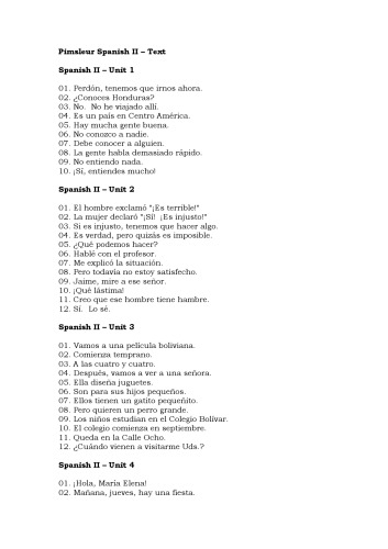 Pimsleur Spanish  Level II