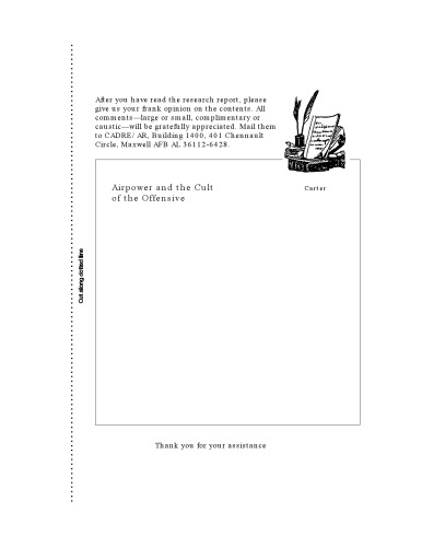 Airpower & the Cult of the Offensive