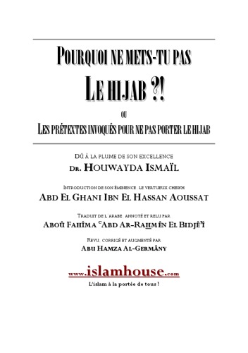Pourquoi ne met tu pas le Hidjab- Pretextes et reponses
