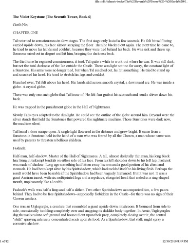 The Violet Keystone (The Seventh Tower, Book 6)