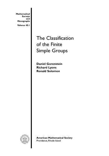 Classification of finite simple groups 1