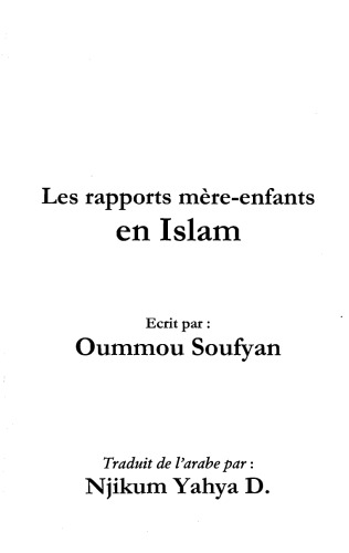 Les rapports mere-enfant en Islam