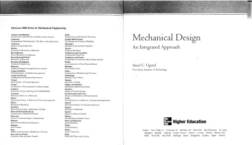 Mechanical Design: An Integrated Approach