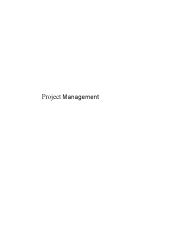 Project Management, 3rd