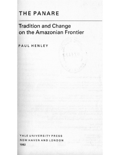 The Panare: Tradition and Change on the Amazonian Frontier