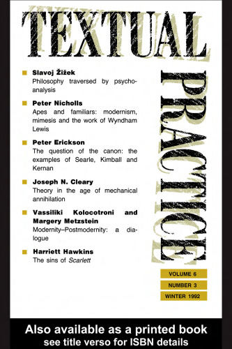 Textual Practice, Volume 6, Number 3 (Textual Practice Journal)