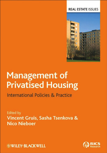 Management of Privatised Social Housing: International Policies and Practice (Real Estate Issues)
