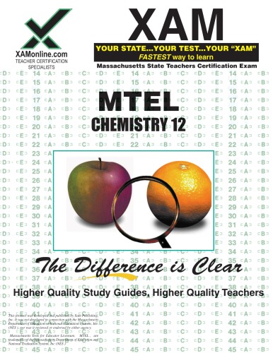 MTEL Chemistry 12 Teacher Certification Test Prep Study Guide (XAM MTEL)