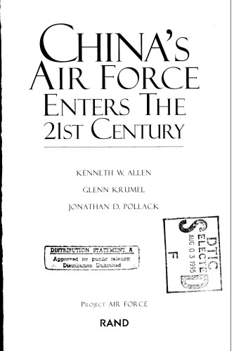 China's Air Force Enters the 21st Century (Project Air Force)
