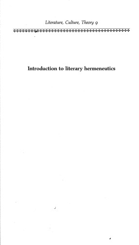 Introduction to Literary Hermeneutics
