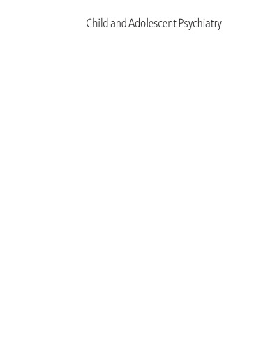 Child and Adolescent Psychiatry