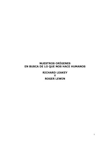 Nuestros Origenes  Spanish