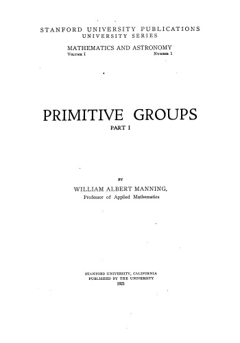 Primitive groups