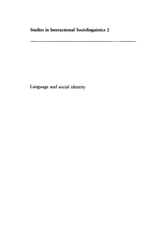 Language and Social Identity