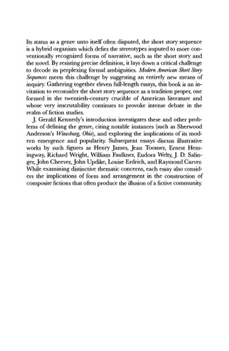 Modern American Short Story Sequences: Composite Fictions and Fictive Communities