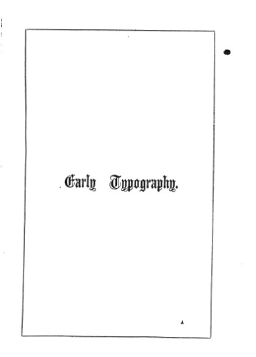 Early Typography