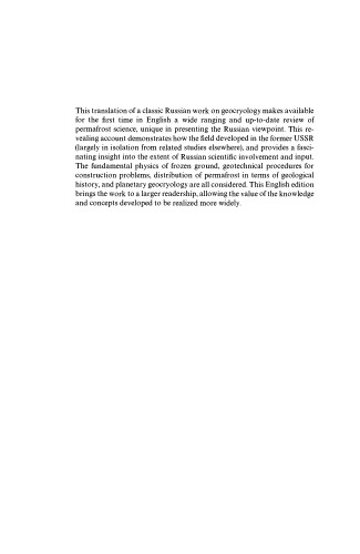 General Geocryology (Studies in Polar Research)