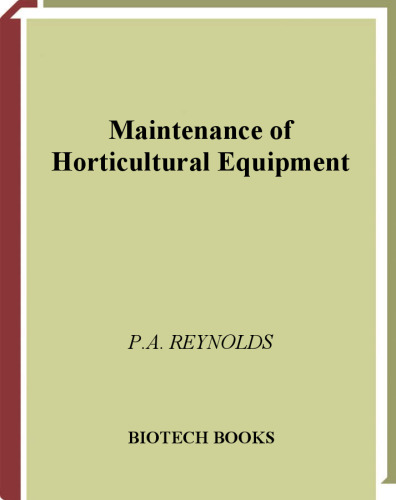 Maintenance of Horticultural Equipment