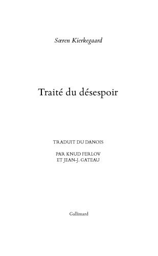 Traite du desespoir