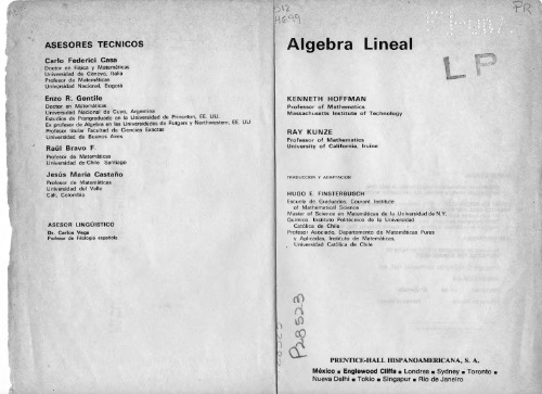 Algebra Lineal (Spanish Edition)