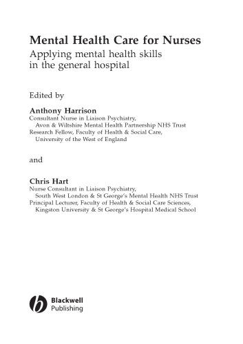 Mental Health Care for Nurses: Applying Mental Health Skills in the General Hospital