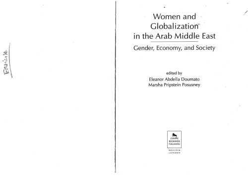 Women and Globalization in the Arab Middle East: Gender, Economy, and Society