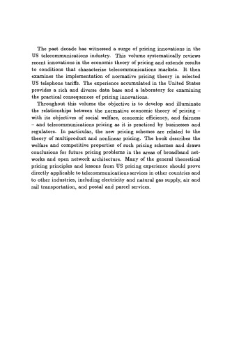 Telecommunications Pricing: Theory and Practice