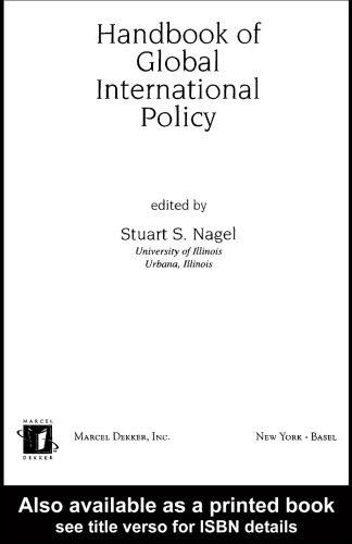 Handbook of Global International Policy (Public Administration and Public Policy)