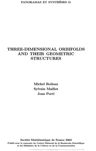 Three-Dimensional Orbifolds and Their Geometric Structure
