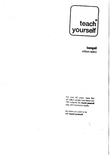 Teach Yourself Bengali (Teach Yourself Complete Courses)